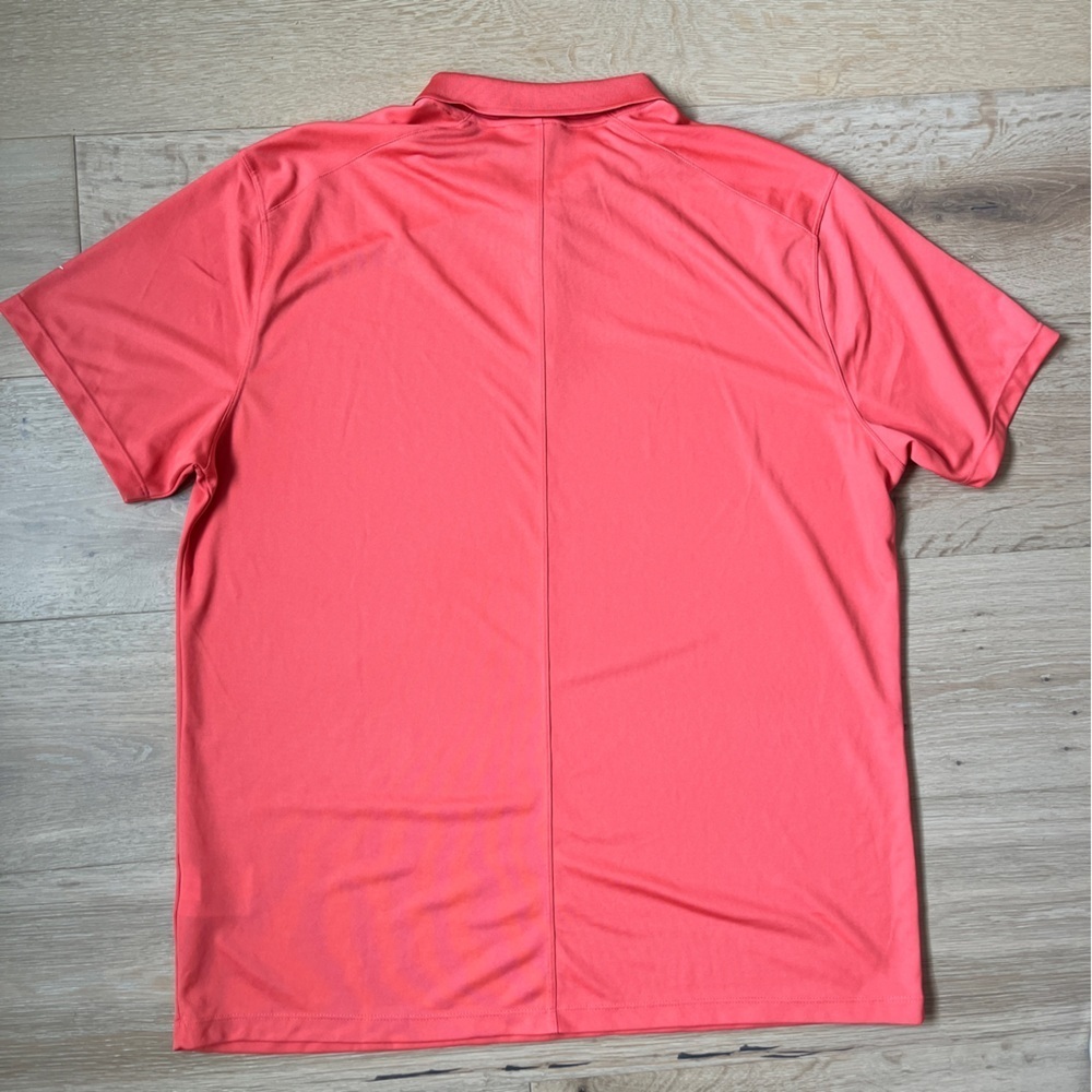 Nike Dri-Fit Coral Red Orange Golf Polo Shirt Sz XL *U23 - Picture 2 of 4